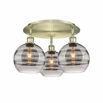 Innovations Lighting - Rochester - 3 Light Flush Mount In Industrial Style-10.88