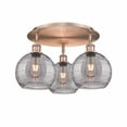 thumbnail image 1 of Innovations Lighting - Athens Deco Swirl - 3 Light Flush Mount In Industrial, 1 of 2
