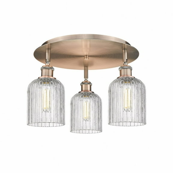 Innovations Lighting - Bridal Veil - 3 Light Flush Mount In Art Deco Style-10