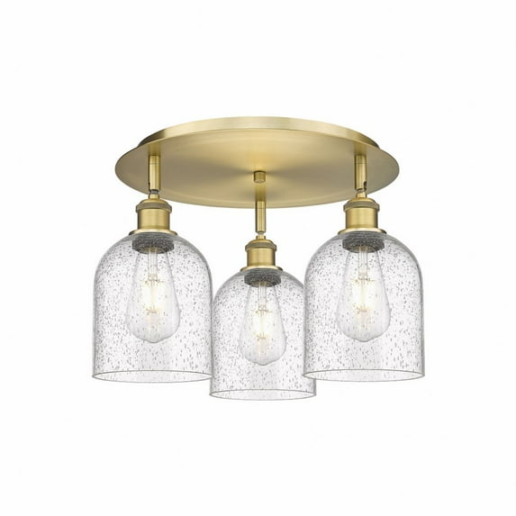 Innovations Lighting - Bella - 3 Light Flush Mount In Industrial Style-10.5