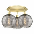 thumbnail image 1 of Innovations Lighting - Athens Deco Swirl - 3 Light Flush Mount In Industrial, 1 of 2
