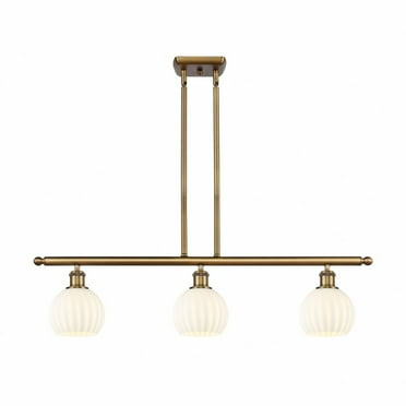 Innovations Lighting - White Venetian - 3 Light Stem Hung Island In Modern