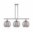 thumbnail image 1 of 516-3I-PN-G1213-10SM-Innovations Lighting-Athens Deco Swirl - 3 Light Stem Hung Island In Industrial Style-12.13 Inches Tall and 36.5 Inches, 1 of 2