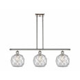 thumbnail image 1 of 516-3I-PN-G122-8RW Innovations Lighting Farmhouse Rope - 3 Light Island In Industrial Style-11 Inches Tall and 36 Inches Wide-Polished Nickel, 1 of 1