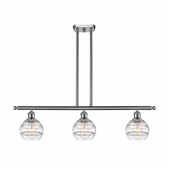 Innovations Lighting - Rochester - 3 Light Stem Hung Island In Industrial