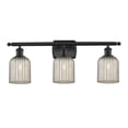 thumbnail image 1 of 516-3W-BK-G559-5ME Innovations Lighting Bridal Veil - 3 Light Bath Vanity-10 Inch Tall and 25 Inch Wide-Matte Black Finish-Mercury Glass Color, 1 of 2