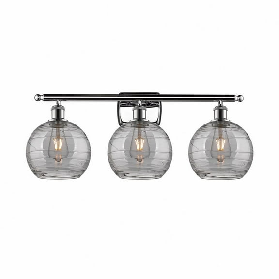Innovations Lighting - Athens Deco Swirl - 3 Light Bath Vanity In Industrial