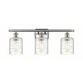 thumbnail image 1 of 516-3W-SN-G1113-LED-Innovations Lighting-Cobbleskill - 3 Light Bath Vanity In Art Nouveau Style-9 Inches Tall and 26 Inches Wide Brushed Satin Nickel, 1 of 1