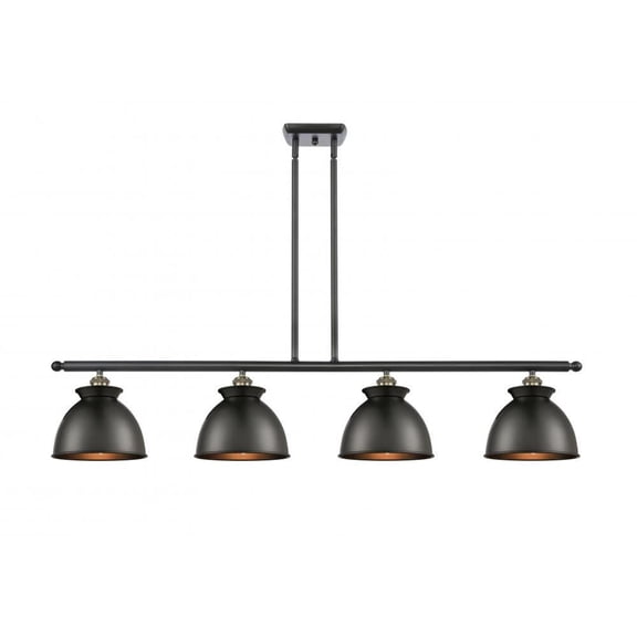 516-4I-BK-M14-BK-LED-Innovations Lighting-Adirondack - 48 Inch 14W 4 LED Island Matte Black Finish
