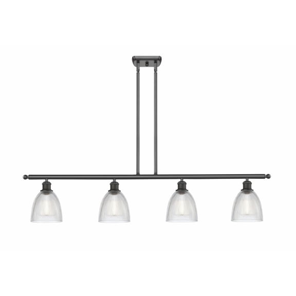516-4I-OB-G382-Innovations Lighting-Castile - 4 Light Island Oil Rubbed Bronze Finish with Clear