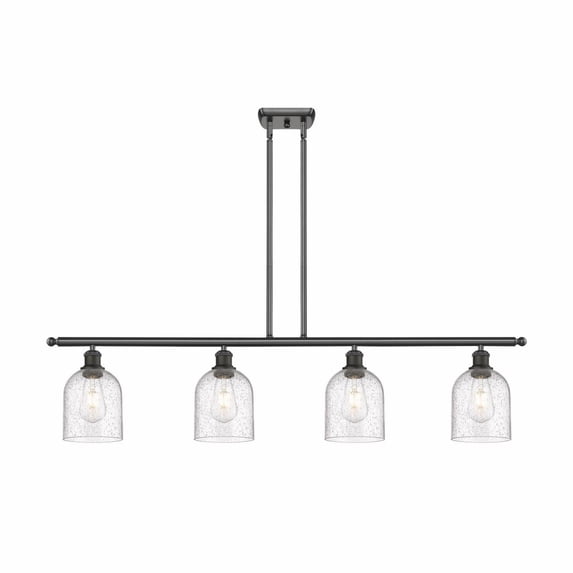 516-4I-OB-G558-6SDY Innovations Lighting Bella - 4 Light Stem Hung Island In Industrial Style-10 Inches Tall and 48 Inches Wide-Oil Rubbed Bronze