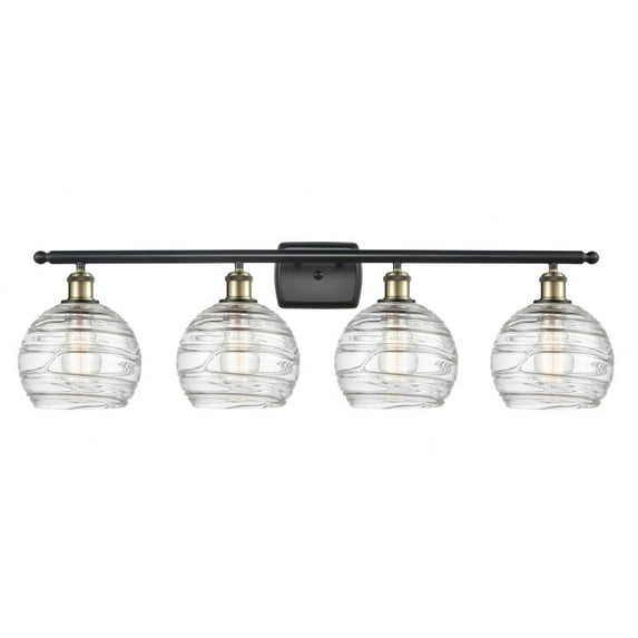 Innovations Lighting - Athens Deco Swirl - 4 Light Bath Vanity In Industrial