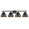 thumbnail image 1 of 516-4W-BAB-M14-BK-Innovations Lighting-Adirondack-4 Light Bath Vanity in Industrial Style-38 Inches Wide by 12 Inches High   Black Antique Brass, 1 of 1