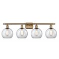 thumbnail image 1 of 516-4W-BB-G122-LED-Innovations Lighting-Athens-14W 4 LED Bath Vanity in Industrial Style-36 Inches Wide by 11 Inches High   Brushed Brass Finish with, 1 of 1