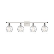 516-4W-WPC-G1213-6-LED-Innovations Lighting-Small Deco Swirl-14W 4 LED Bath Vanity in Industrial Style-36 Inches Wide by 9 Inches High