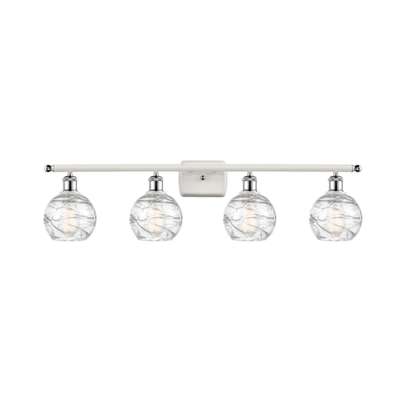 516-4W-WPC-G1213-6-LED-Innovations Lighting-Small Deco Swirl-14W 4 LED Bath Vanity in Industrial Style-36 Inches Wide by 9 Inches High