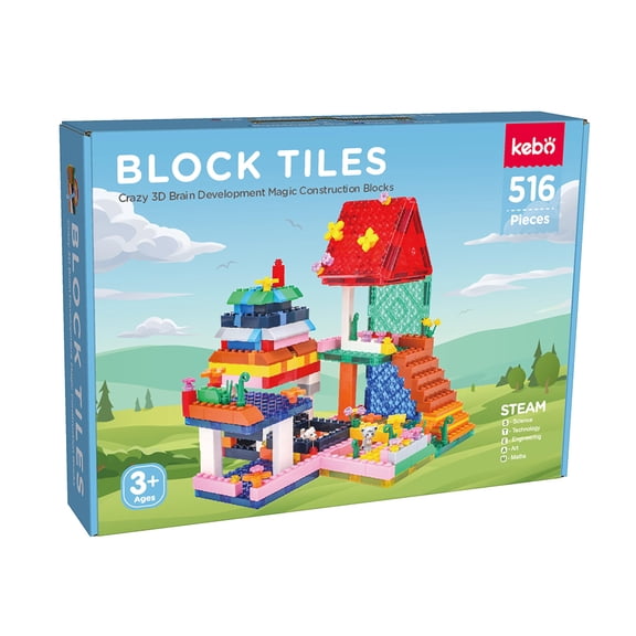 516 pcs Magnetic Tiles with Building Blocks 3D Educational Preschool Building Toy for 3 4 5 6