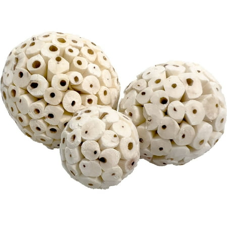 5166 Sola Ball Sampler M&M Bird Toys - Natural Chewable Sola Ball Platter,