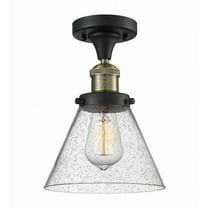 Innovations Lighting - Cone - 1 Light Semi-Flush Mount In Industrial Style-11.5