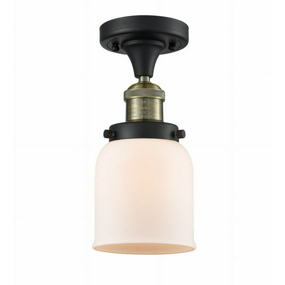 Innovations Lighting - Bell - 1 Light Semi-Flush Mount In Industrial Style-9
