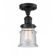 thumbnail image 1 of 517-1CH-BK-G184S-LED-Innovations Lighting-Small Canton-3.5W 1 LED Semi-Flush Mount in Industrial Style-6 Inches Wide by 11.5 Inches High   Matte Black, 1 of 1