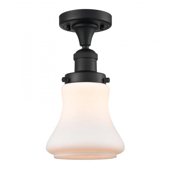 517-1CH-BK-G191-LED-Innovations Lighting-Bellmont-3.5W 1 LED Semi-Flush Mount in Industrial Style-6.25 Inches Wide by 11.5 Inches High Matte Black