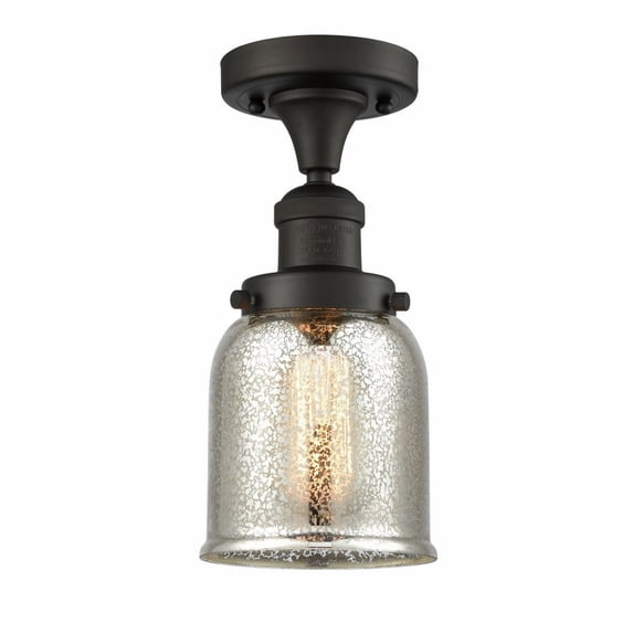 Innovations Lighting - Bell - 1 Light Semi-Flush Mount In Industrial Style-9