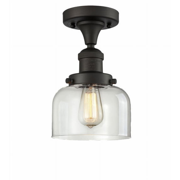 Innovations Lighting - Bell Cage - 1 Light Semi-Flush Mount In Industrial