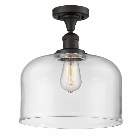 Innovations Lighting - Bell - 1 Light Semi-Flush Mount In Industrial Style-12