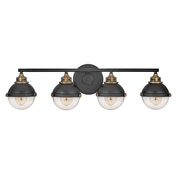 Fletcher 4 - Light Black Coastal / Farmhouse / Modern Farmhouse / Rustic Incandescent Steel Wall Sconce