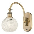 thumbnail image 1 of 518-1W-BB-G1216-6WM Innovations Lighting White Mouchette - 1 Light Arm Swivels Side to Side Wall Sconce In Modern Style-11.5 Inches Tall and 6 Inches, 1 of 7
