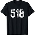 thumbnail image 1 of 518 Area Code Albany NY Mobile Telephone Area Code 518 T-Shirt, 1 of 4