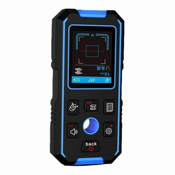 -518 Metal Detector LCD Display Wall Scanner with Positioning Hole for AC Live Cable Wires Metal Wood Stud Find