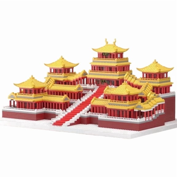 5186 PCS Chinese Architecture Micro Building Bricks Model Kit for Adults – Detailed Architectural Display Model – Ages 14+