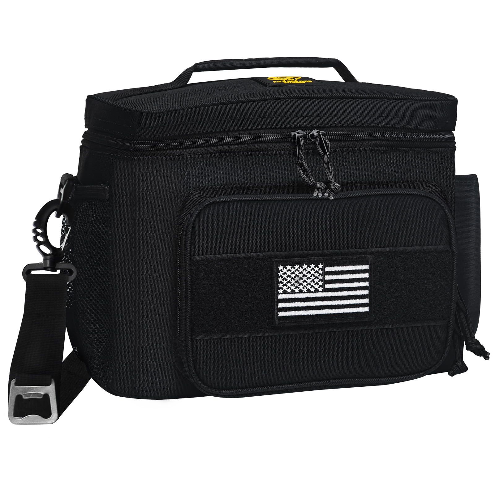 519 Fitness Insulated Lunch Box for Men, Tactical Lunch Bag with 10 Hours Insulation, Large lunch cooler with 1 Ice Pack for Work,Travel,School(Black)