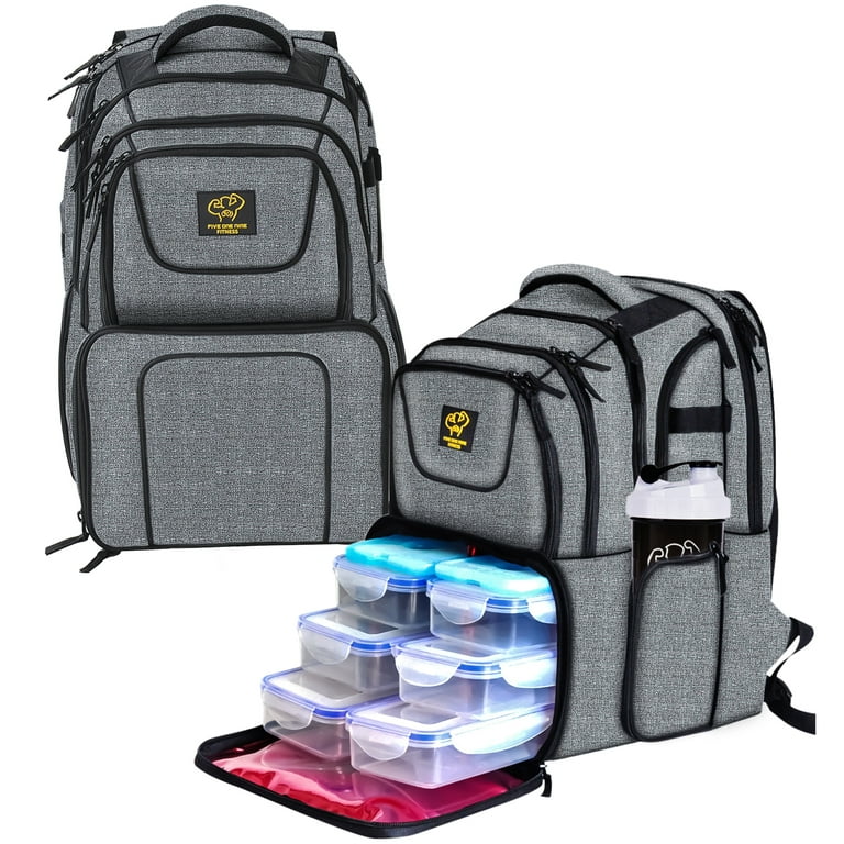 519 Fitness Meal Prep Backpack,Insulated Cooler Lunch Backpack with Computer Compartment,Hiking Picnic Cooler Backpack for Men and Women,3 Meal