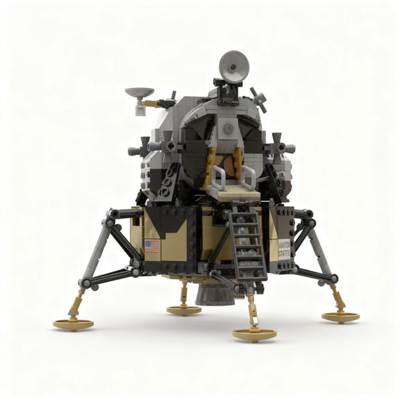 519pcs MOC Space NASAS Apollo 11 LM Realism Mod-Ascent Stage V1.0 Model Building Blocks Toy Architecture Christmas Gift Birthday