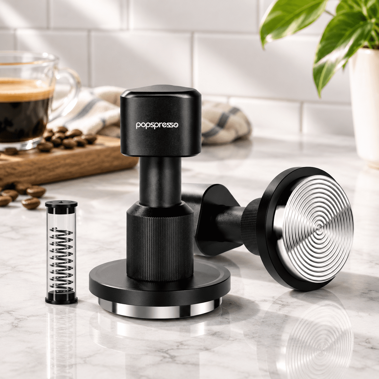 51MM Espresso Tamper, High Impact Design Spring Loaded Coffee Tool ...