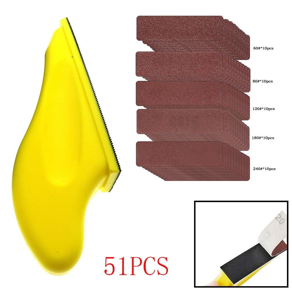51Pcs 3.5 x 1Inch Detail Sander Refills Micro Finishing Sander Paper 60