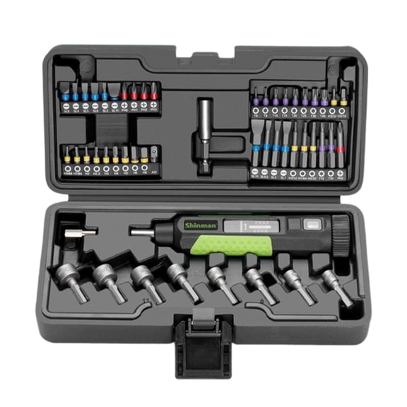 51Pcs Torque Screwdriver Set,10-80In-Lb 1/4 Drive Inch Pound Torque Screwdriver With S2 Bits Extension Bar,For Maintenance Diy Bike Repairing Firearms Automotive Electronic
