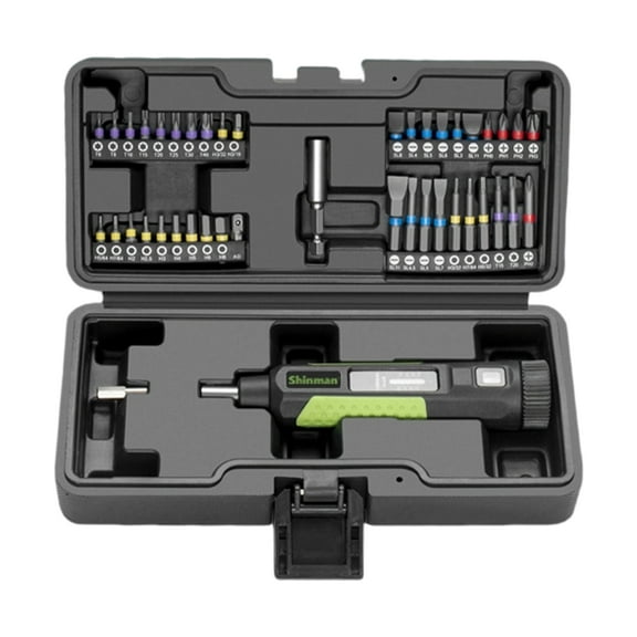 51Pcs Torque Screwdriver Set 10-80In-Lb 1/4 Drive Inch Pound Torque Screwdriver With S2 Bits Extension Bar For Maintenance Diy Bike Repairing Firearms Automotive Electronic