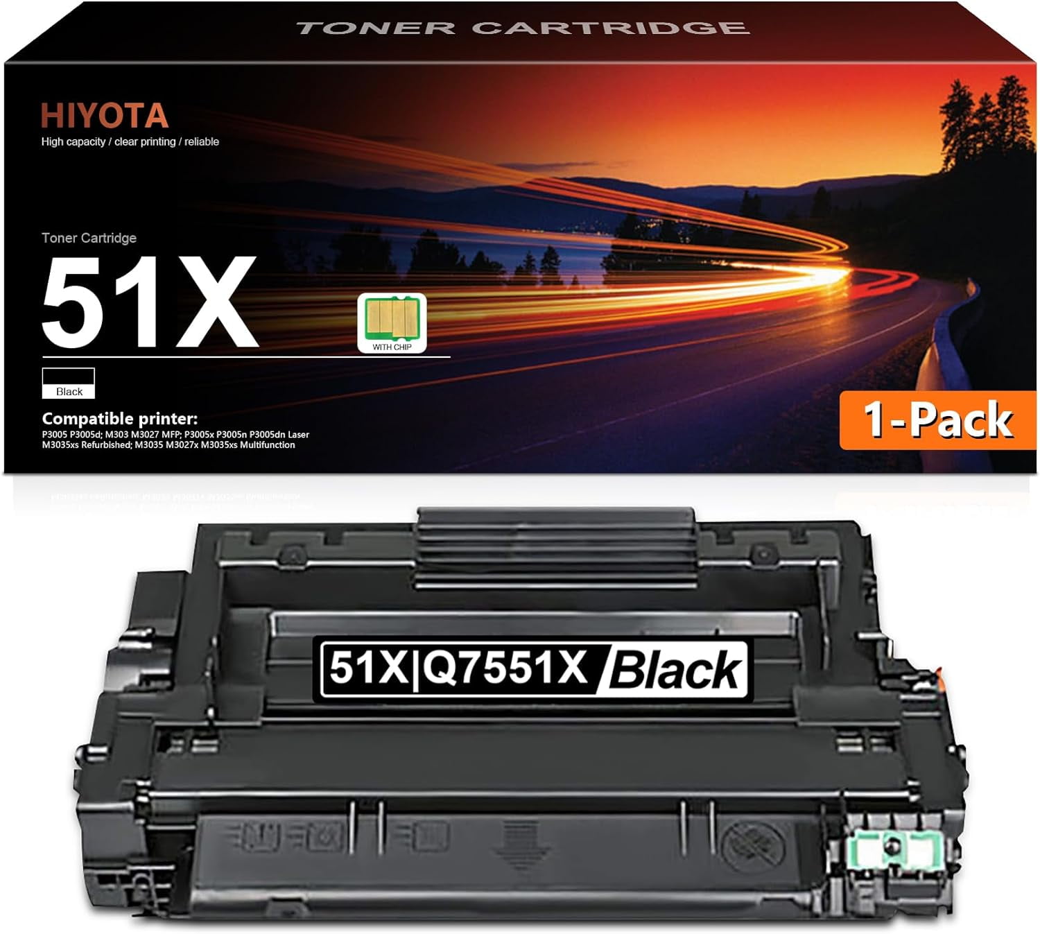 51X Black Toner Cartridge High Yield (1Pack) Replacement for HP 51X