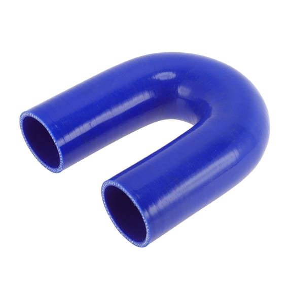 51mm / 2.01" to 51mm / 2.01" 180 Degree Coupler Silicone Hose 4 Layers of Cloth Intercooler Heater Turbocharger Air Intake Pipe Radiator 150mm Blue