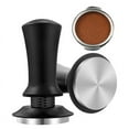 thumbnail image 1 of 51mm 53mm 58mm Espresso Coffee Tamper Stainless Steel Flat/Thread Base Internal Spring Design Balanced Fixed Force Coffee Tamper (Black Flat Base,53mm), 1 of 7