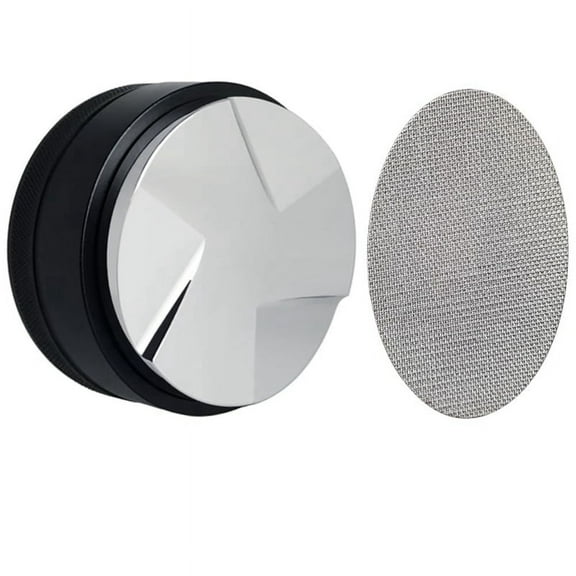 51mm Adjustable Depth-3 Angled Espresso Tamper Fits Portafilter, Coffee Distributor Tool with Puck Screen