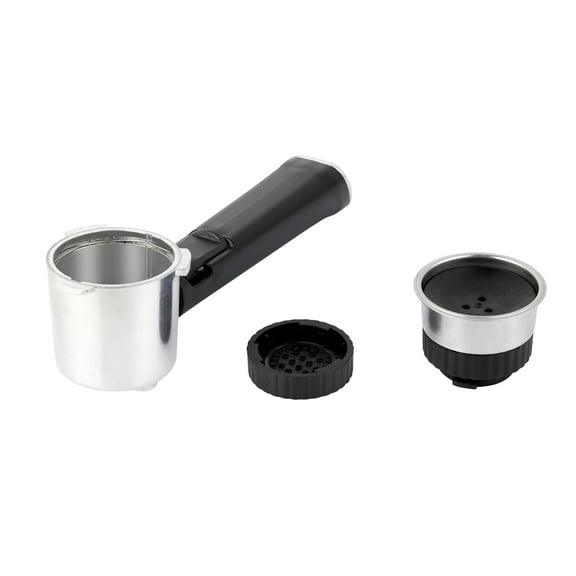 51mm Coffee Capsules Portafilter/Espresso Machine Holder,3 ears with Prongs, Espresso Tools for coffee lovers, Compatible with 51mm Espresso Machines,Stainless Steel,Black