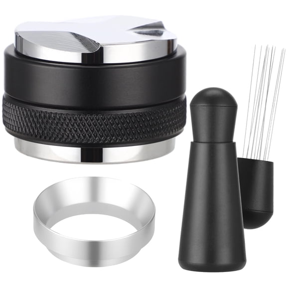51mm Espresso Accessories Kit, Including Dual-Head Coffee Distributor, 12-Needle WDT Tool, Dosing Funnel, Espresso Tamper Set for Coffee Lovers & Baristas