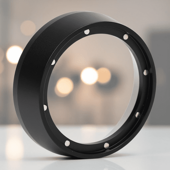 51mm Espresso Dosing Funnel with Strong Magnetic Base | Fits Most 51mm Portafilters, Sits Securely on Outside Edge | Prevents Coffee Grounds Spillage for Tidy Workflow | Durable Black Design