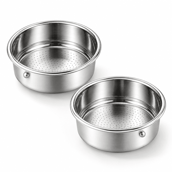 51mm Pressurized Stainless Steel Dual Wall Filter Baskets, 2 Pack