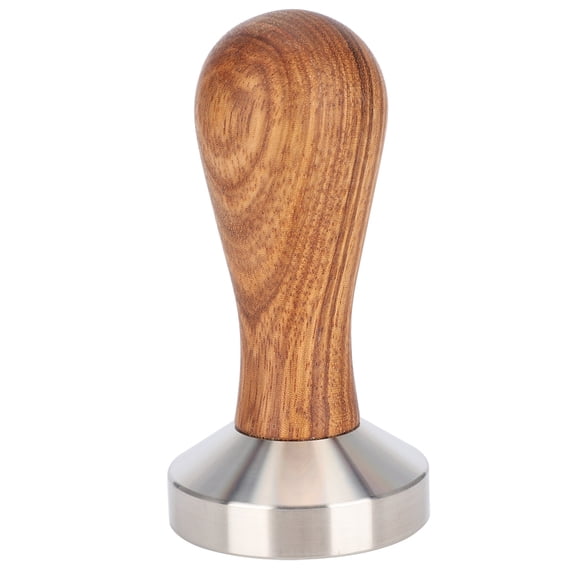 51mm Stainless Steel Coffee Tamper, Fashionable Powder Pressing Tamping Tool with Wood Handle for Home Use